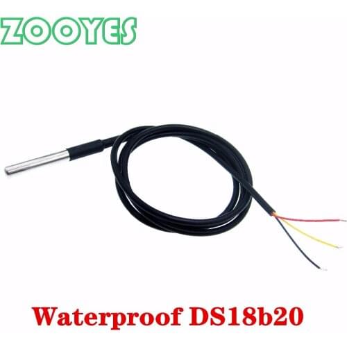 5pcs DS18B20 Stainless steel package 1 meters waterproof DS18b20 temperature probe temperature sensor new in stock
