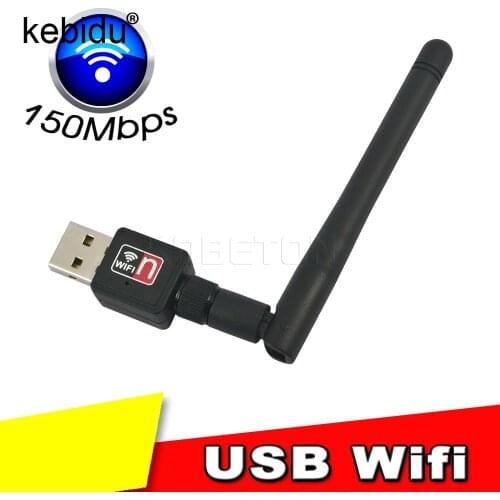 Kebidu 150Mbps USB WiFi Wireless Adapter Network Lan Card Portable Wifi Receiver Adaptador with 2DB Antenna IEEE802.11n/g/b