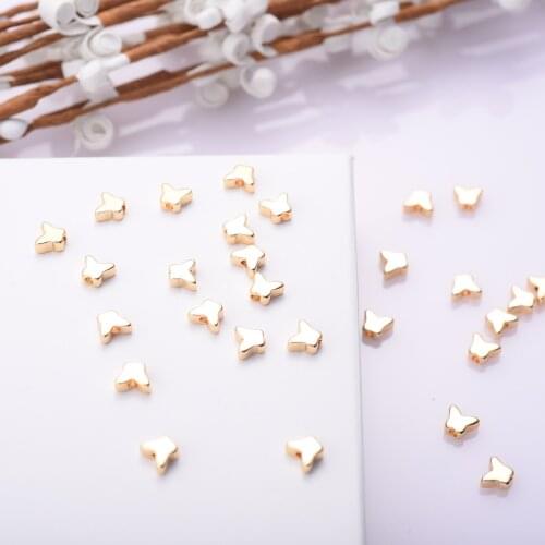 20pcs/Lot Butterfly Charms Beads Connectors Accessories 18K Gold Plated Components Beads for Jewelry Findings DIY Crafting