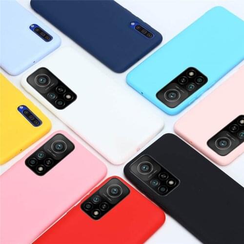 Candy Color Phone Case For Xiaomi Redmi Note 10 Pro Silicone TPU Simple Bumper For Redmi Note 10s Note10 Pro Max 4G Case Fundas