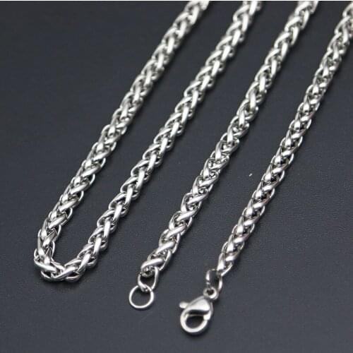 Long Chain Neckalce 316L Stainless Steel 2.5mm 3mm 4mm 5mm 6mm 7mm 8mm Lanterns Necklace Chain For women men locket pendant