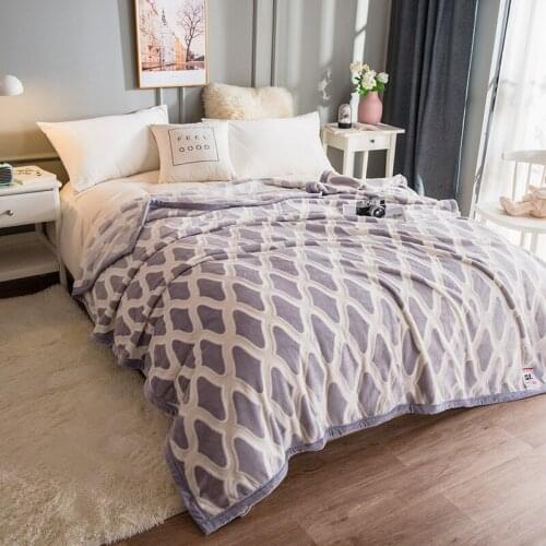 Flannel Nap Sofa Throw Blanket Coral Fleece Super Soft Air Condition Nap Cover Blankets Bed Sheet Bedspread For Adult Children