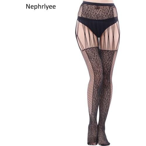 2021 New Women Black Stockings With Belt High Waist Tights Erotic Lingerie Sexy Pantyhose Leopard Print Long Mesh Stocking 1146