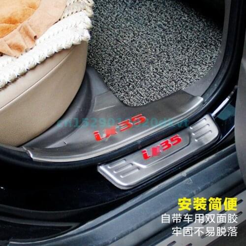 4pcs/set High-quality stainless steel Door Sill Cover Welcome Pedal Trim For Hyundai Tucson Ix35 2009-19 Car-styling Accessories