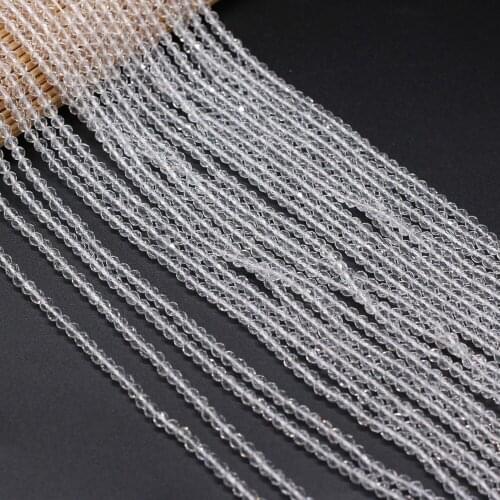 Wholesale Natural Gem Stone Beading 3mm Small White Spinels Section Loose Beads for Jewelry Making DIY Necklace Bracelet 14