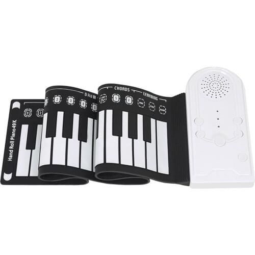 Portable Foldable Roll Up Flexible Piano 49 Keys Silicone Soft Keyboard Electronic Organ Musical Gifts for Kid