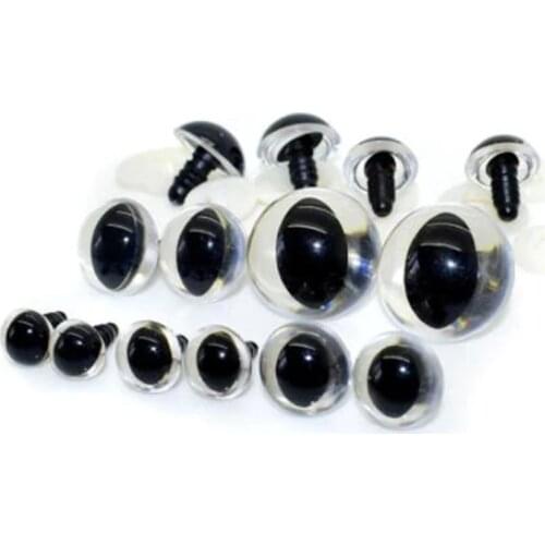 10-30mm Clear Plastic Safety Eyes Handmade Dolls Accessories for Amigurumi or crochet Cat Bear doll Animal Puppet Making