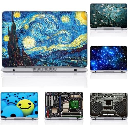 PVC Prints 15"15.4"15.6" Laptop Decal Sticker Skin Cover Universal Notebook Reusable Screen Protector for Macbook Lenovo HP ASUS