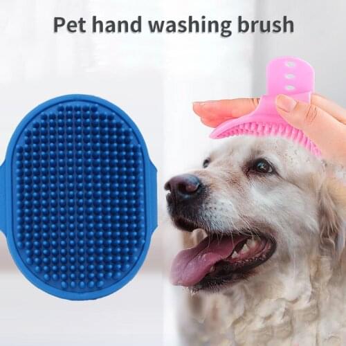 Pet Dog Cat Bathing Brush Comb Dog Bathing Silicone Washing Glove Massage Brush Gloves Cleaning Supplies Dog Grooming Glove