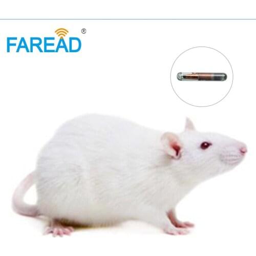 X40pcs ISO11784 /ISO11785 EM4305 1.4*8mm Glass capsule passive RFID tag microchip for rabbit fish small pets animal