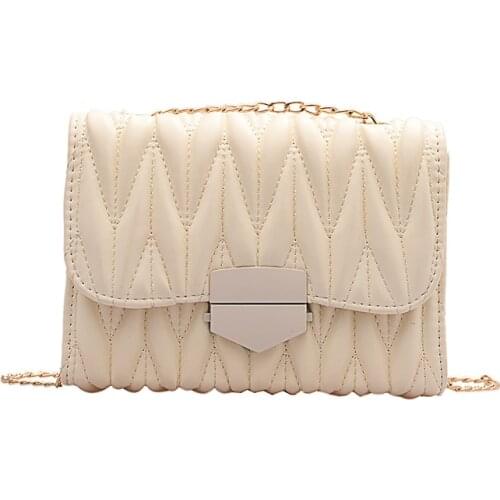 Bags for women 2020 fashion luxury white mini fold leather designer crossbody box bag summer new lock single shoulder coin purse