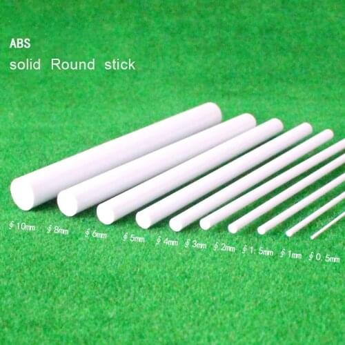 ABS Round Bar Solid Cylinder Architecture Model Reform Plastic Stick Gundam Military Model Details Reform Consumables Plastic
