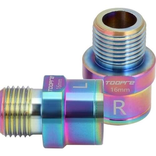 TOOPRE Bike Pedal Axle Extenders Bicycle Pedal Extension Bolts 16mm Bike Pedal Adaptor for MTB Road Bicycle Pedals