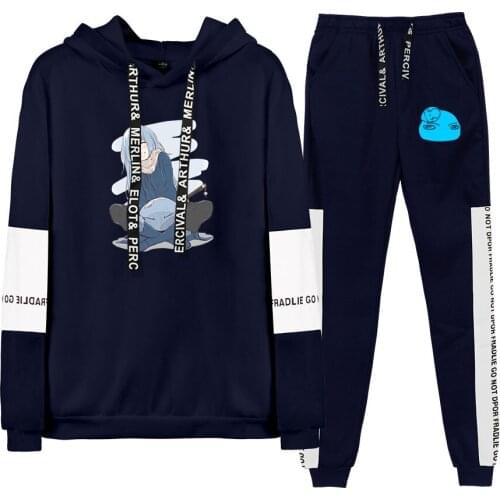 WAWNI That Time I Got Reincarnated as a Slime Hoodie Suit Casual Clothes Two Piece Set Anime Pants Suit Fashion Pullover Sets