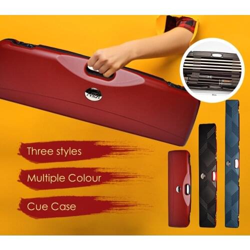 High Quality 1/2 Pool Cue Case Box 3/4 One Piece Snooker Box ABS Material Portable Password High Capacity Billiards Accessories