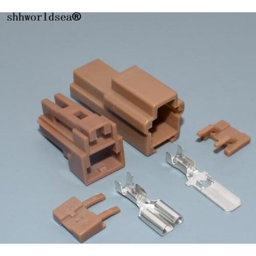 Worldgolden auto 1P 6.3mm male female wiring harness plug electric female cable plug connector 6098-0234 6098-0232