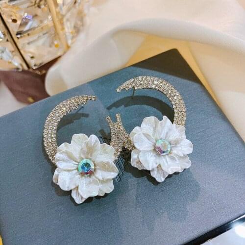 Korean Star Shinning Crystal Tassel Earrings Clear Color Women Long Earings Bijoux