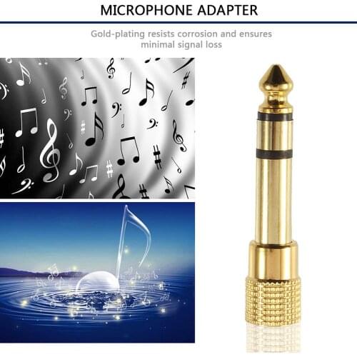 1/8" 3.5mm Female to 1/4" 6.5mm Male Plug Stereo Headphone Microphone Audio Adapter Converter Jack with Great Connectivity