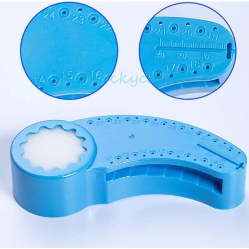 1Pc Dental Block Endo Files Reamer Measure Tools Endodontic Ruler with cleaning cotton