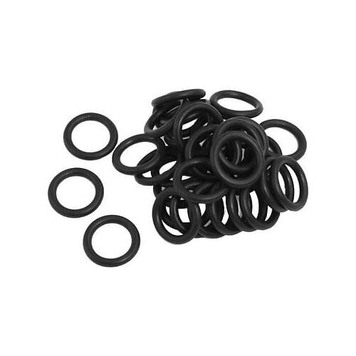 100 x Black Nitrile Rubber O Ring Grommets Seal 14mm x 20mm x 3mm