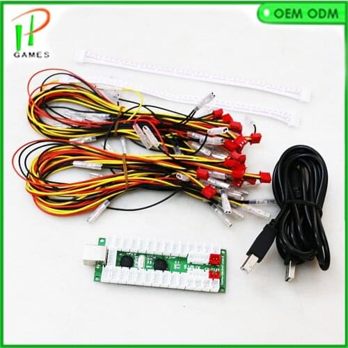 2 player arcade controller USB to PC to LED push buttons for Jamma Mame Arcade joystick console DIY