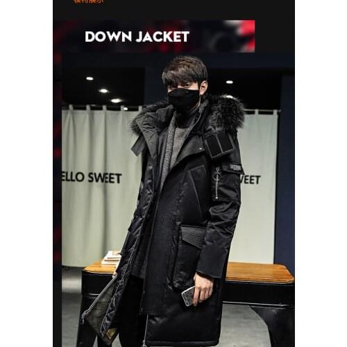 2021 Fashionable Coat Thicken Jacket men Hooded Warm Lengthen Parka Coat White duck down Hight Quality male New Winter Down Coat