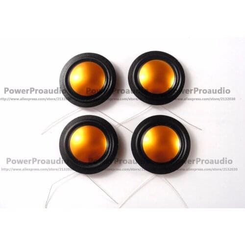 4pcs /lot 25.4mm 25.5mm Golden color Titanium Replacement Diaphragm Horn Tweeter 8 Ohm