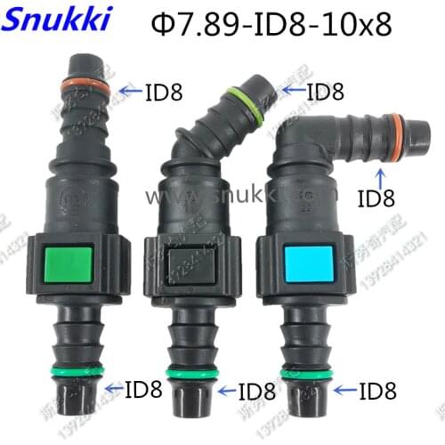 7.89mm-ID8 SAE 5/16 Fuel pipe fittings auto Fuel line quick connector plastic gasoline female male connector 5set a lot