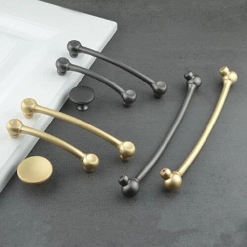 96 128 192mm modern simple fashion matte gold kitchen cabinet wardrobe door handle gary drawer tv cabinet cupboard knob pull 5"