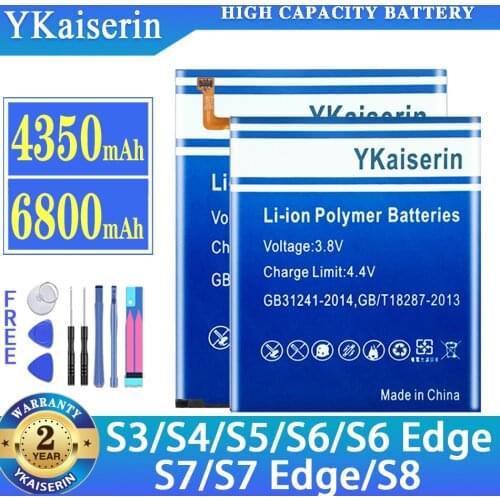 Battery For Samsung Galaxy S5 S6 S7 S8 S3 S4 S7 S6 Edge G950F G930F G920F G900F G925F G935F I9300 I9500 I9301 G955 Bateria