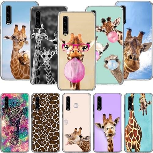 Cute Cartoon Giraffe Animal Phone Case For Huawei P30 P40 P20 P10 Mate 20 10 30 Lite Pro P Smart Z Plus Printing Cover Coque She