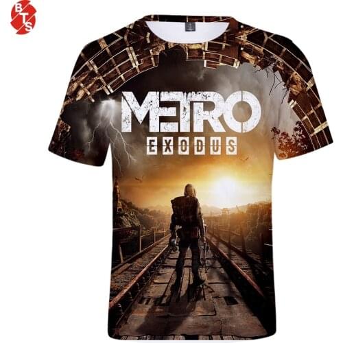 Metro Exodus 3D Printed T-shirts Women/Men Fashion Summer Short Sleeve T shirts 2019 Hot Sale Casual Streetwear Clothes