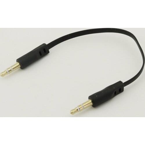 10pcs 3.5mm 3 Pole Male to Male Plug Stereo Audio Aux Flat Wire Cable for PC iPod MP3 15cm