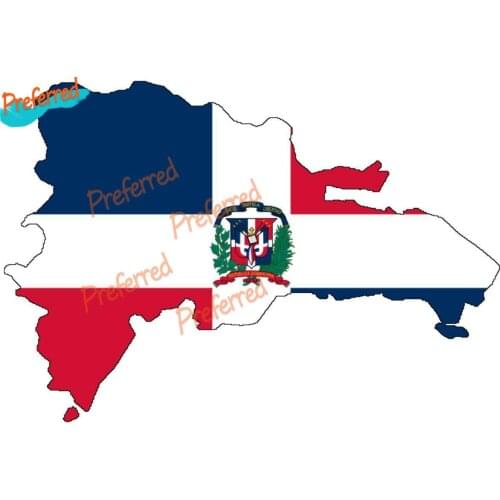 Map Flag Outside Macbbook Dominican Republic Decal Motocross Racing Laptop Helmet Trunk Wall Vinyl Car Sticker Die Cutting