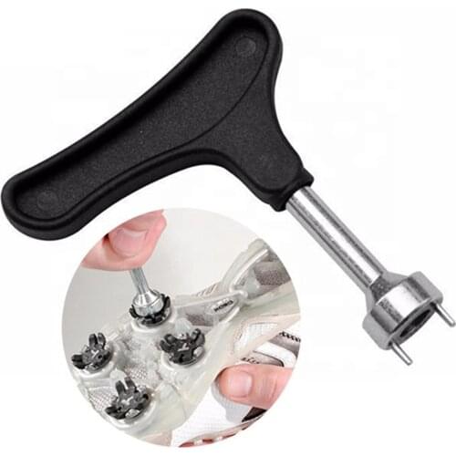 1 Pcs Golf Spike Wrench Tool Ratchet Handle Golf Remover Ripper Steel Ratcheting Black For Golf Shoes Golf Club Golf Accessories