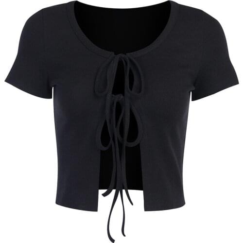 Женские трикотажные футболки KUDVOGUE China At AliExpress