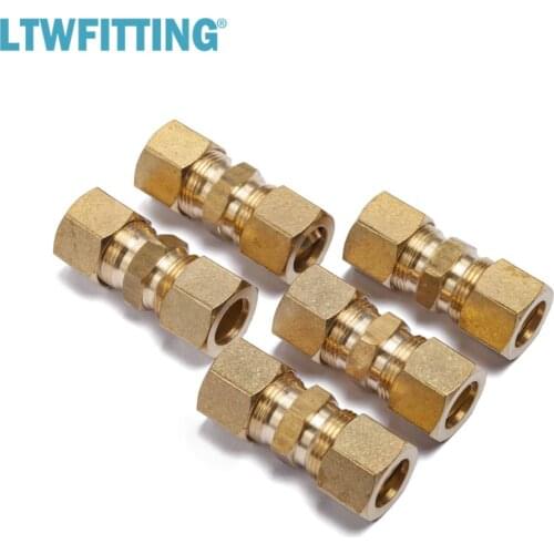 LTWFITTING 7/16" OD Compression Union ,BRASS COMPRESSION FITTING