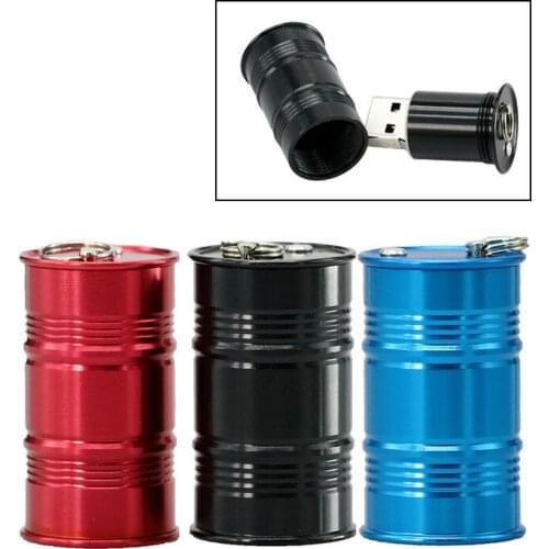Mini Metal Barrel Usb Flash Drive Oil Gasoline Bottle Drum Model Pen Drive Memory Stick Storage Pendrive 4G 8G 16GB 32GB Usb 2.0