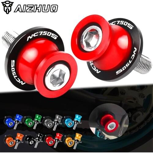Motorcycle Accessories 8MM Swingarm Spools Stand Screw FOR HONDA NC750S NC750X 2014-2019 2018 2017 CNC Aluminum With NC750S LOGO