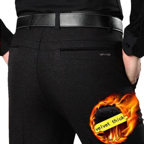 Whiter plus velvet thicken Pantalon Costume Homme Luxury Suits Pants Men Social Dress Pants Mens Loose Formal Blazers Trousers