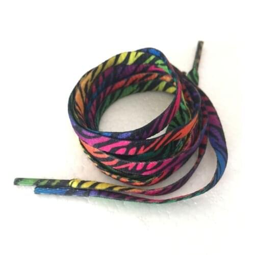 New Design 90CM Rainbow/Zebra/Leopard Multi-Color Print Shoe Laces Canvas /Sneakers/Athletic Children Shoelace 2 Pairs/Lot