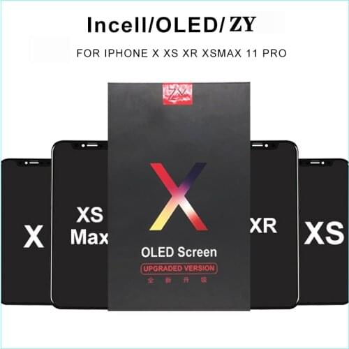ZY JK incell OLED quality For iPhone X XS XR Display OLED For iPhone X Display Screen Replacement with True Tone Free Shipping