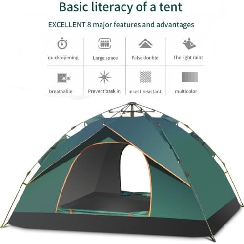 Beach Folding Tents Automatic Pop Up Tent 1-2 Person Waterproof Windproof And Sunscreen Awning For Outdoor Camping Or Travel