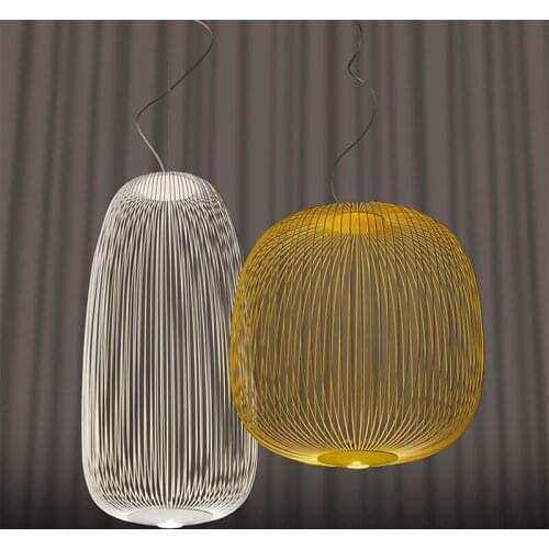 Nordic Modern Pendant Lights Birdcage Hanging Lamp For Living Room Bedroom Dining Room Hotel Bar Decor Loft Luminaire Suspension