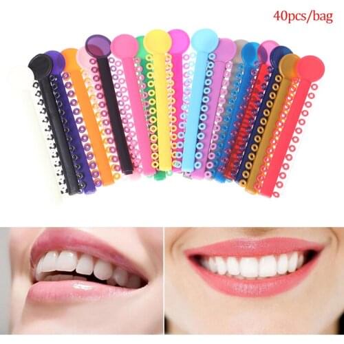 Dental Orthodontic Braces Elastic O-Ring Ligature V-Ties Rubber Bands Medical 100% Brand new and high quality