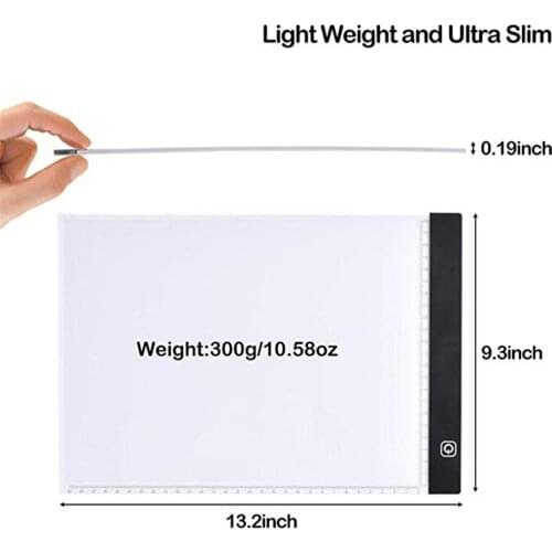 A3 A4/A5 Size Three Level Dimmable Led Light Pad,Tablet Eye Protection Easier for Diamond Painting Embroidery Tools Accessories