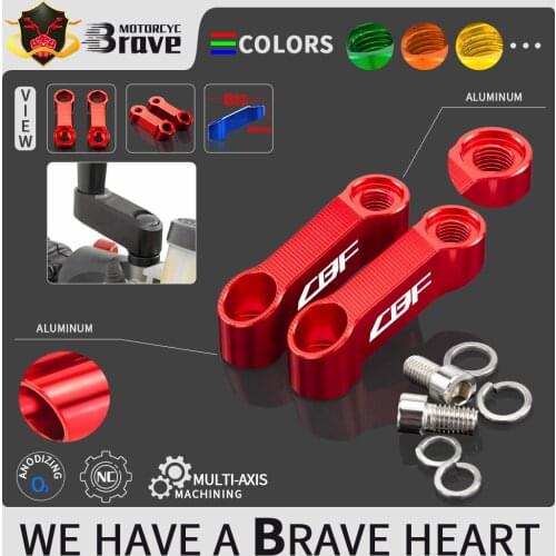 Motorcycle Mirrors Extension Riser Extend Adapter Bolts For HONDA CBF 600 125 1000 500 CBF600 Hornet CBF500 Size 8MM 10mm
