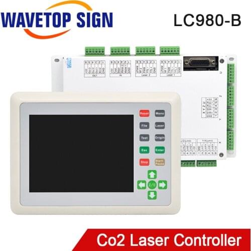 WaveTopSign DSP Co2 Laser Controller System LCD Motion LC980-B for Co2 Laser Cutting and Engraver Machine