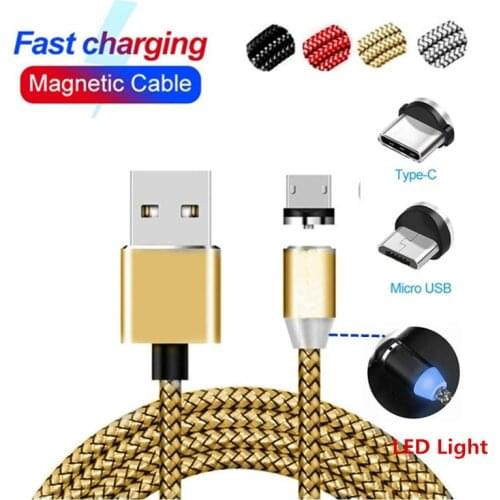 1M Micro USB Type C Magnetic USB charging Cable For Samsung A51 A71 A81 A91 A21 A11 A31 A41 M11 M21 M31 S20 Ultra Note 10 plus