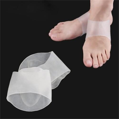 1Pair SEBS White S L Code Foot Pad Bandage Arch Insoles Foot Sheath Socks Massage Foot Pain Relief Foot Care Tools